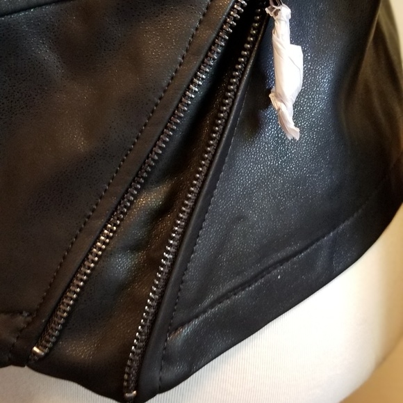 Pamela Dennis Faux Leather Moto Jacket 1X - Picture 7 of 8
